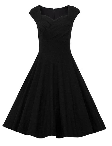 Sexy Square Neck Short Retro Hepburn Style Vintage Party Dress Sexy Pinup Swing Dress 1950s