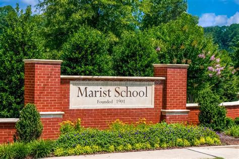 Marist School Brick Sign Editorial Photography Image Of Sign 128499137