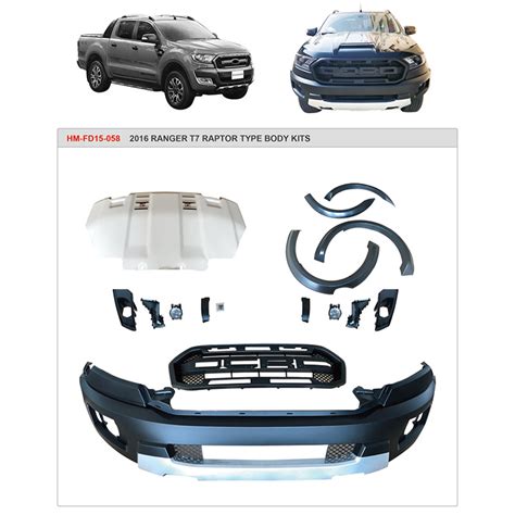Ford Ranger T7 4x4 Raptor Type Body Kit Bumper Grille China Ford