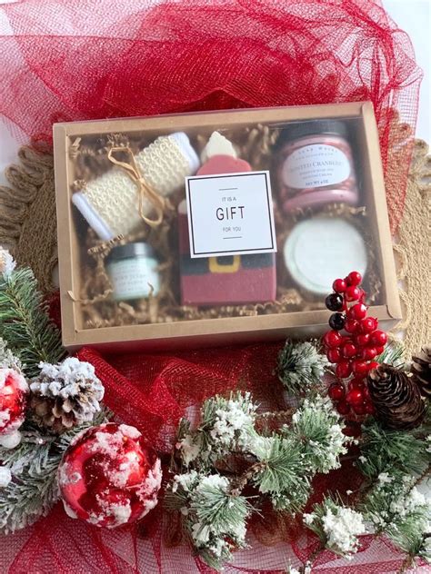 Christmas Soap T Set Bath T Set Self Care Kit Holiday Etsy