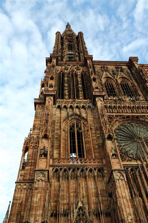 Strasbourg The Gothic Cathedral Stained Glass Stock Image Image Of