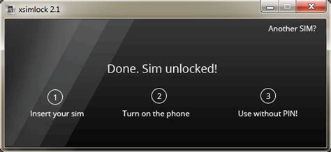 Then you can use the code to unlock the phone once a new sim card being inserted. Unlock (Remove) SIM PIN Code - Xsimlock 2.1 100% Tested
