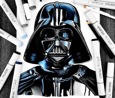 Darth Vader Pencil Drawing By Stephen Ward Star Wars Drawings Star Wars Pictures Darth Vader