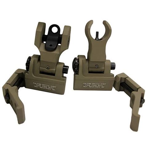 Troy M4 Dioptic 45 Degree Offset Sight Set Fde Combo Folding Front And