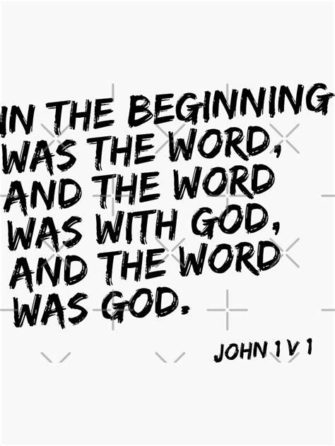 In The Beginning Was The Word John 11 Bible Verse Typography