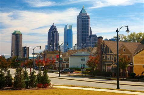 Skyscrapers In Midtown Atlanta Ga Stock Image Image