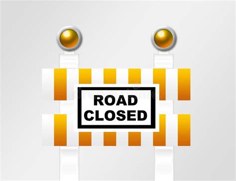 Road Closed Sign Stock Illustration Illustration Of Site 19822073
