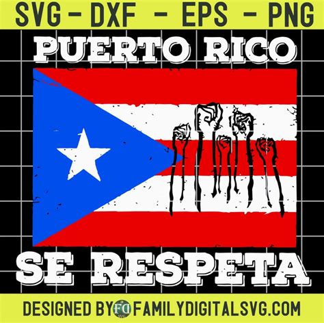 Puerto Rico Flag Svg Puerto Rican Flag Vector Clipart Silhouette Boricua Patriotic Svg