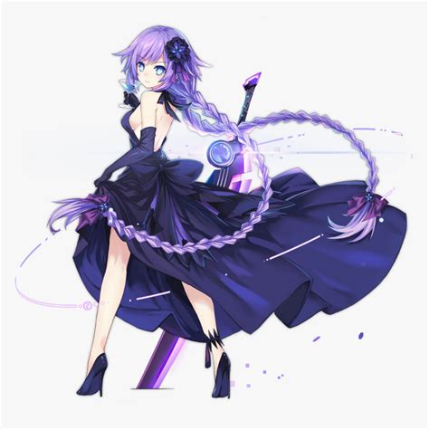 Neptunia Hyperdimension Neptunia Purple Heart Dress Hd Png Download