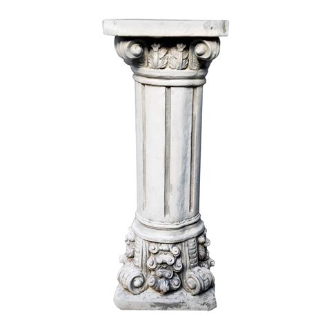 Vintage Greek Corinthian Cement Display Pedestalplant Stand Display