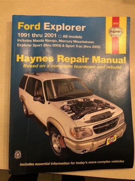 Ford Explorer 1991 2001 All Models Haynes Repair Manual 36024 Ebay