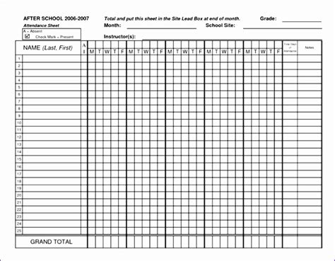 6 Student Attendance Sheet Template Excel Excel Templates Excel