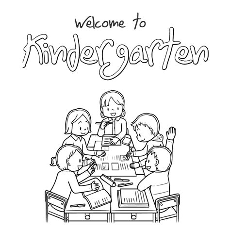 Welcome To Kindergarten Coloring Pages 7 Printable Sheets Simple To