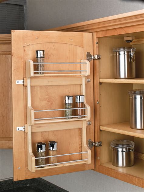 Cabinet Door Organizers Door Mounted Spice Rack Kitchen Furniture