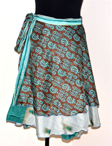 Silk Sari Wrap Skirtwrap Skirt Many Ways To By Topsycurvydesigns
