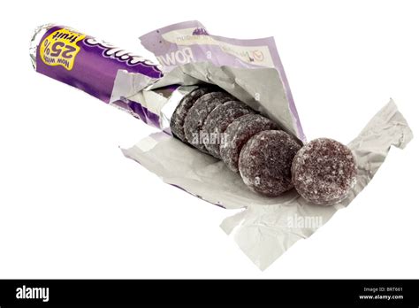 Opened Packet Of Rowntrees Blackcurrant Fruit Pastilles Stock Photo Alamy