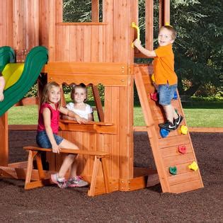 Back yard wooden swing set. Backyard Discovery Somerset Wood Swing Set