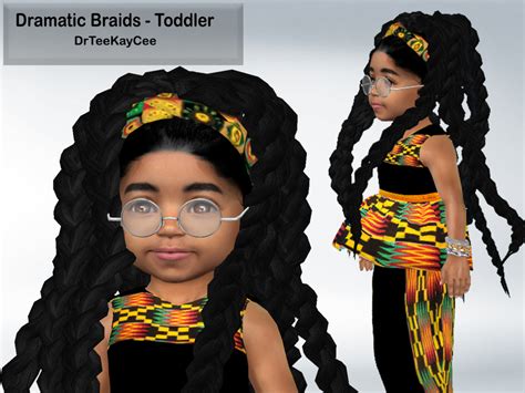 The Sims Resource Dramatic Braids Toddler
