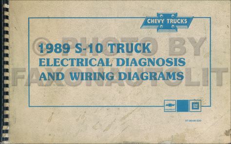 2002 s10 blazer wiring diagram. 1989 Chevy S-10 Pickup & Blazer Wiring Diagram Manual Original