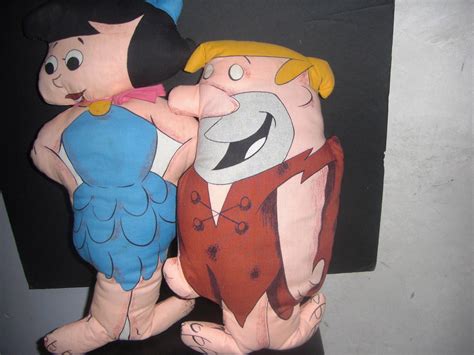 Barney Betty Rubble Flintstones Vintage Sew It Yourself Fabric Stuffed