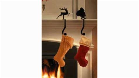 Wrought Iron Christmas Stocking Mantle Hooks YouTube