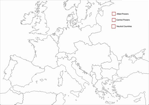 Europe Political Map Blank Printable