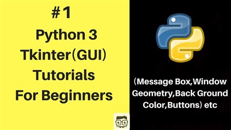 1 Tkinter And Python 3 Tutorials For Absolute Beginners How To Create