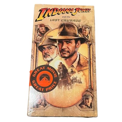 Indiana Jones And The Last Crusade Vhs Sealed Yellow Watermark