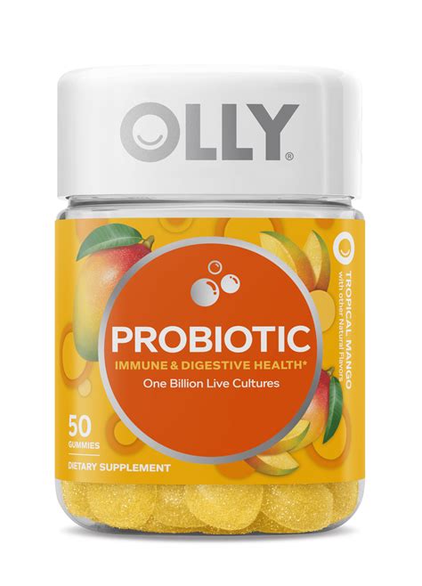 Olly Probiotic Vitamin Immune And Digestive Health 1 Billion Cultures