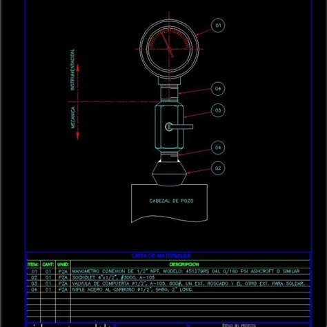 Manometer Dwg Detail For Autocad Designs Cad