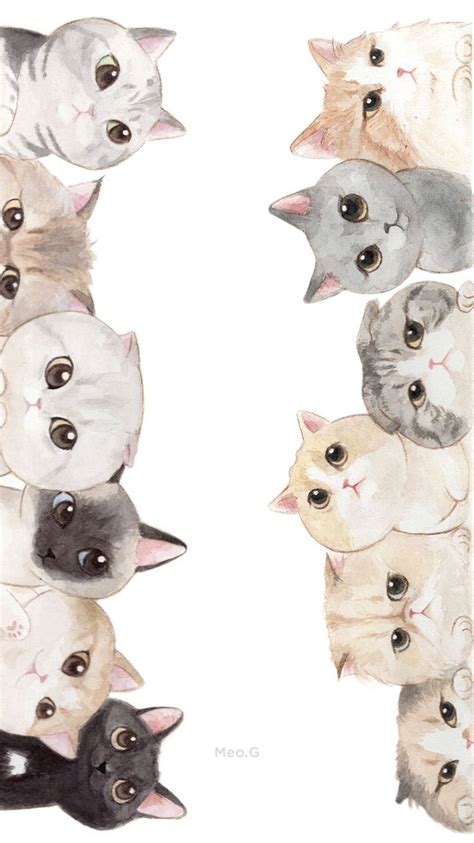 Cat Phone Wallpaper Cute Cat Wallpaper Kawaii Wallpaper Cute Cat