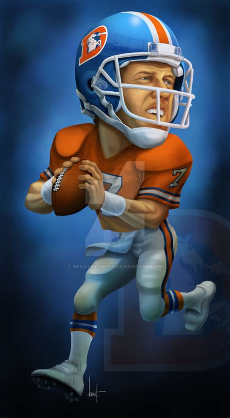 Elway Caricature Denver Broncos Logo Denver Broncos