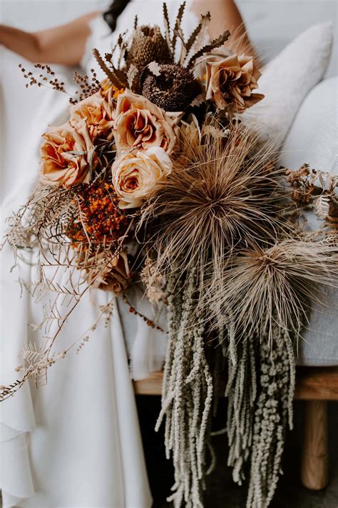 Maybe you would like to learn more about one of these? Dried Flower Bouquet Autumn in 2020 | Pretty wedding ...