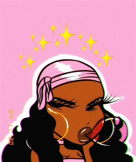 download cute black girl animated cartoon wallpaper