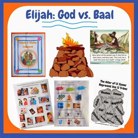 Bible Fun For Kids Elijah God Vs Baal Bible Lessons For Kids