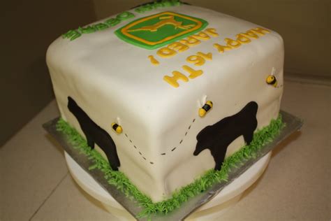Out of all the gifts you could get her, why not bake her a personalized birthday cake from you? Two Sweet Bakery: John Deere 16th birthday cake