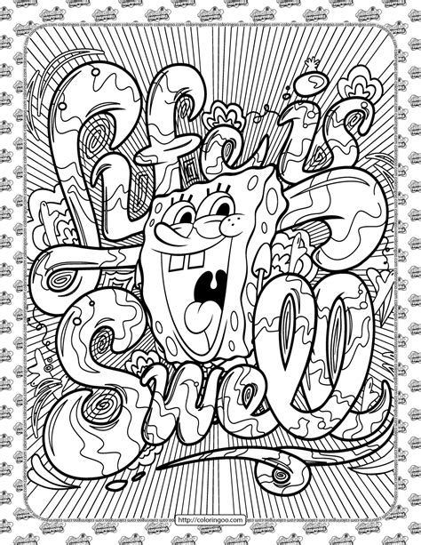 World Of Spongebob Coloring Page