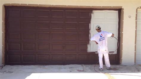 Learn how to paint your front door for beautiful and durable results. Garage Door Spray Painting - YouTube
