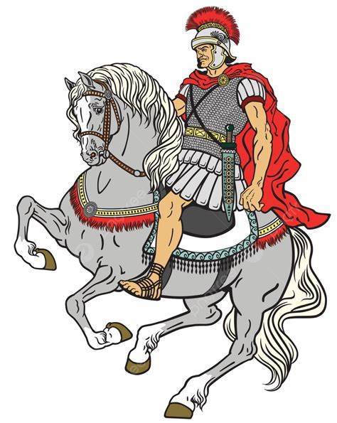 Roman Warrior On The Horse Warrior Sparta Rider Vector Warrior Sparta