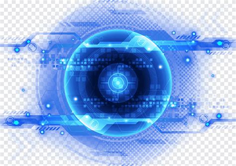 Science And Technology Blue Eyes Light Effect Chip Lines Png Pngegg