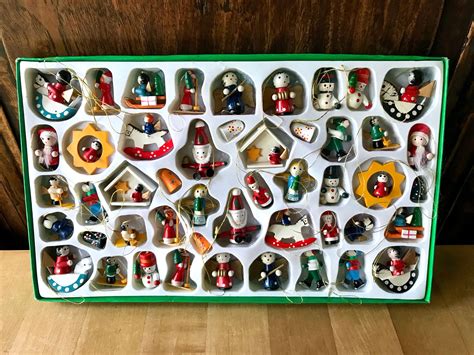Set Of 48 Miniature Assorted Christmas Ornaments In Original Etsy Christmas Ornaments
