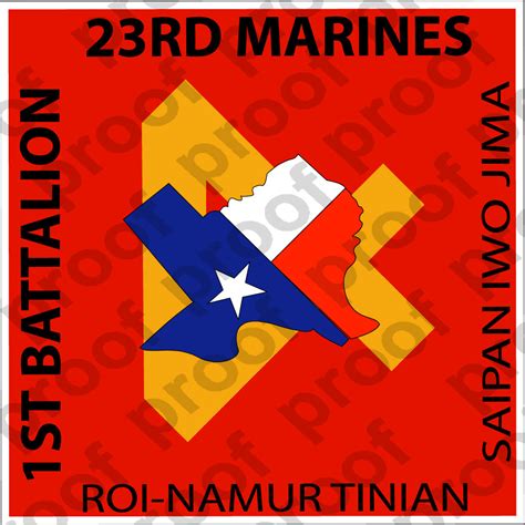 Sticker Usmc Unit 1st Battalion 23rd Marine Regiment Ooo Lisc20187 M