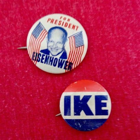 Dwight Eisenhower Nixon Ike Campaign Pin Button Political Lot Etsy