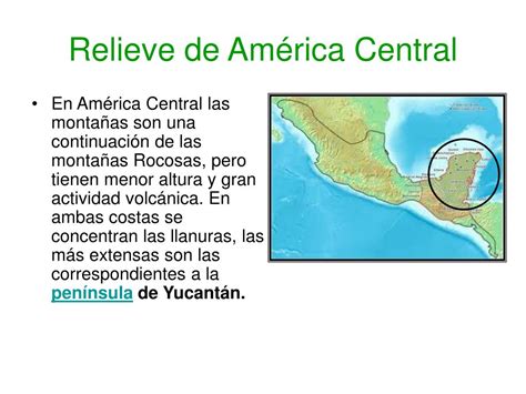 Relieve De America Central