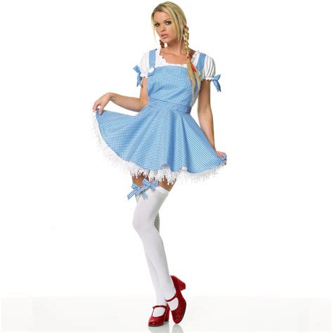 wizard of oz dorothy apron dress adult costume [sexy costumes sexy couple costu] in stock