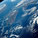 View of Island of Kyushu, Japan from Skylab. Original from NASA ...