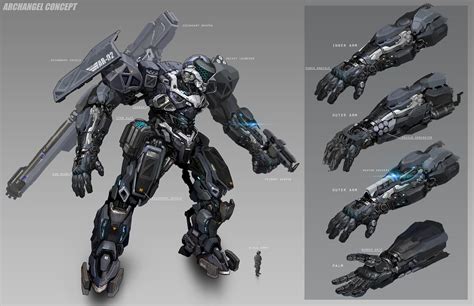 Artstation Archangel Mech Concept Bryant Koshu Tech Роботы