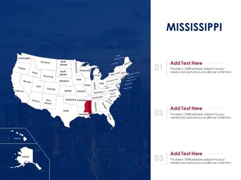 Mississippi Map Powerpoint Presentation Ppt Template Presentation