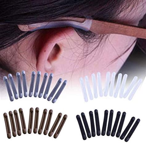 Gbstore 8 Pairs Soft Silicone Eyeglass Ear Cushions Temple Tips Eyeglass Pads Anti Slip Glasses