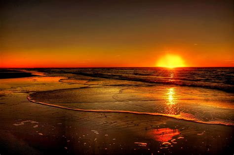 Afterglow Beach Clouds Coast Dawn Evening Sky Landscape Ocean Outdoors Reflection Sea